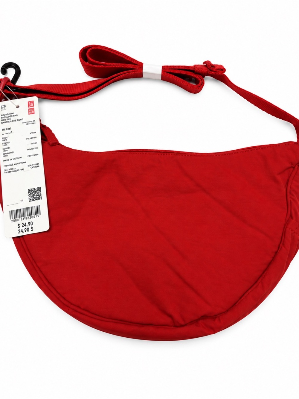 NWT Uniqlo Red Crescent Crossbody Bag